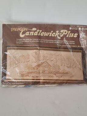 Vtg 1982 Paragon Candlewick-Plus Kit 0132 Home Sweet Home New
